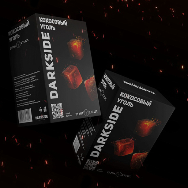 Уголь DARKSIDE CHARCOAL (BIG CUBE) 1KG 72 BRICKS в Донецке