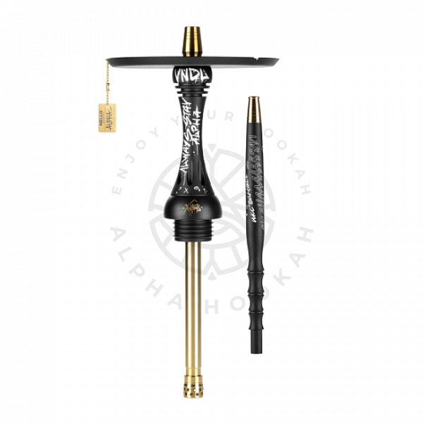 Кальян Alpha Hookah X VNDL Jet Black Чёрный (42 см) в Донецке
