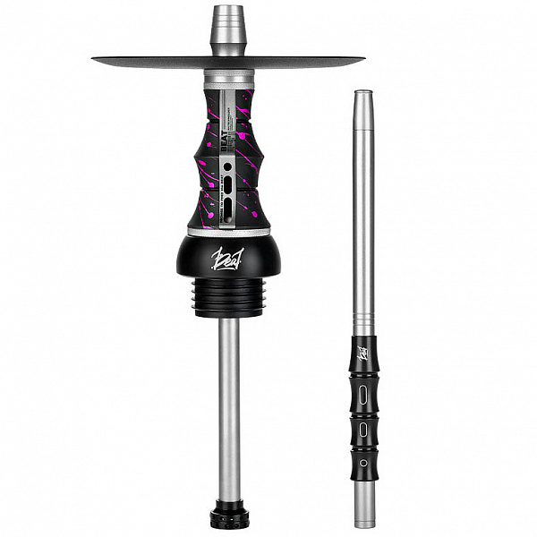 Кальян Alpha Hookah Beat Splash Grumpy прозрачная колба (Черный,Розовый, 40 см) в Донецке