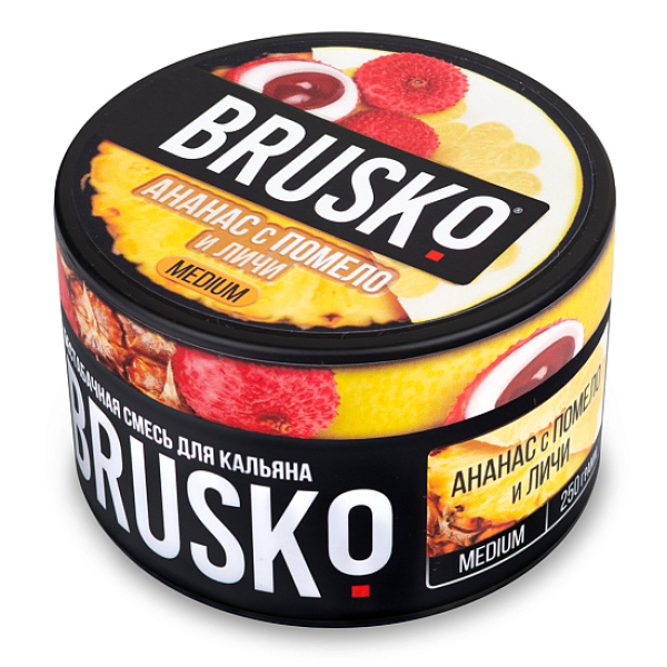 Смесь BRUSKO АНАНАС С ПОМЕЛО И ЛИЧИ (MEDIUM) 250 гр в Донецке