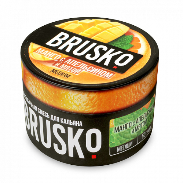Смесь Brusko Medium Манго апельсин мята 50 грамм в Донецке