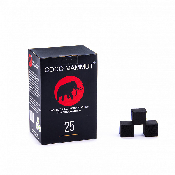 Уголь Cocomammut 25мм для кальяна - 1кг (72 шт) в Донецке
