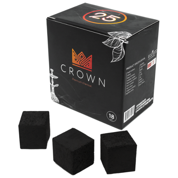 Кокосовый уголь Crown 25мм - 18 шт. в Донецке
