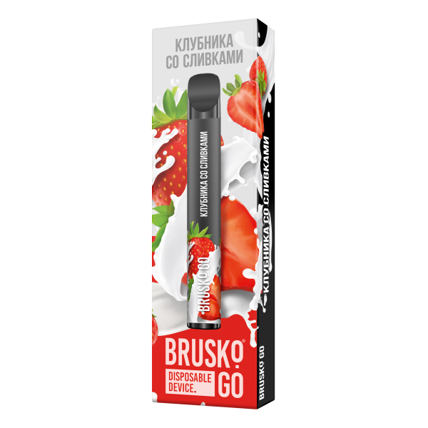 Одноразовая электронная сигарета Brusko Go Клубника Со Сливками 800 затяжек в Донецке