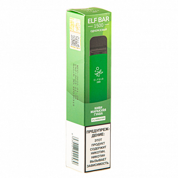 ELFBAR KIWI PASSION FRUIT GUAVA, 1500 тяг в Донецке