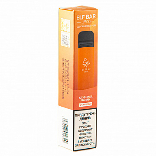 ELFBAR STRAWBERRY BANANA, 1500 тяг в Донецке