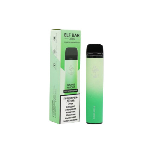 Elfbar (3600 (Кислое яблоко)), 3600 тяг в Донецке