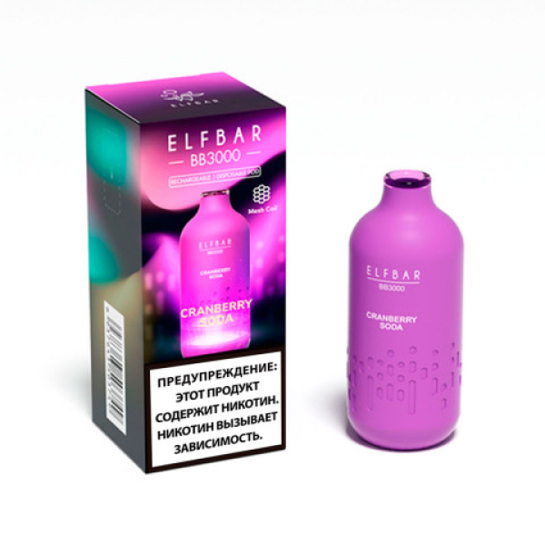 Elfbar BB3000 Клюквенная сода, 3000 тяг в Донецке