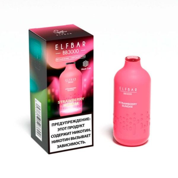 Elfbar BB3000 Мороженое с клубничным джемом, 3000 тяг в Донецке