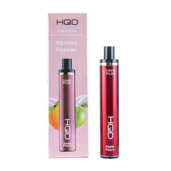 Одноразовая электронная сигарета HQD Cuvie Plus Apple Peach (Яблоко Персик) 1200 затяжек в Донецке