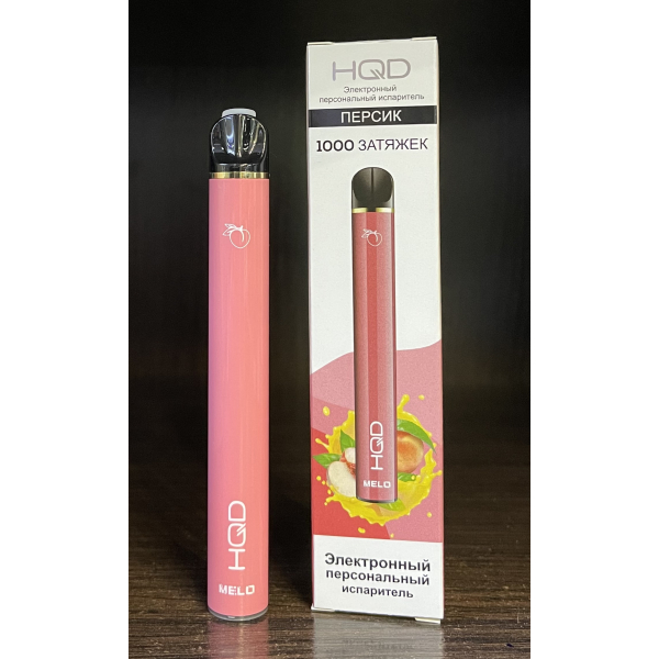 HQD melo peach (персик) 1000 затяжек в Донецке