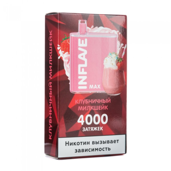 INFLAVE MAX Клубничный милкшейк, 4000 тяг в Донецке