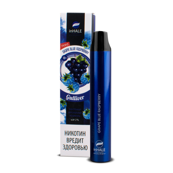 inHale Guliver Hard Grape Blue Raspberry (Ежевика С Виноградом) 1500 затяжек в Донецке