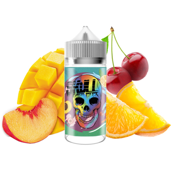 Жидкость SKULL Fruit Bomb (Персик Мандарин Ледяная Вишня) (100 мл, 0 мг/мл) в Донецке