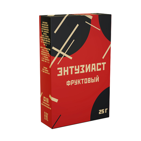Табак ЭНТУЗИАСТ ФРУКТОВЫЙ 25 гр в Донецке