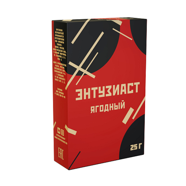 Табак ЭНТУЗИАСТ ЯГОДНЫЙ 25 гр в Донецке