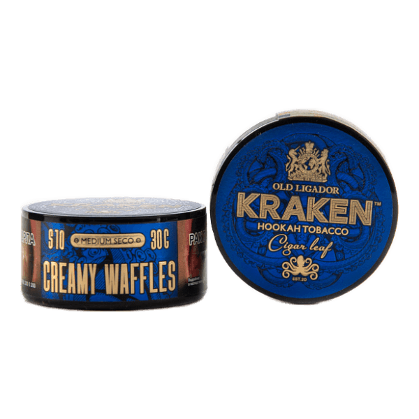 Табак Kraken Medium Seco Creamy Waffles (Сливочные вафли) 30 гр в Донецке
