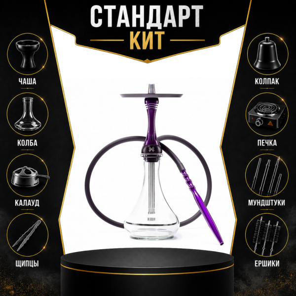 Набор с кальяном  Alpha Hookah X Purple СТАНДАРТ в Донецке