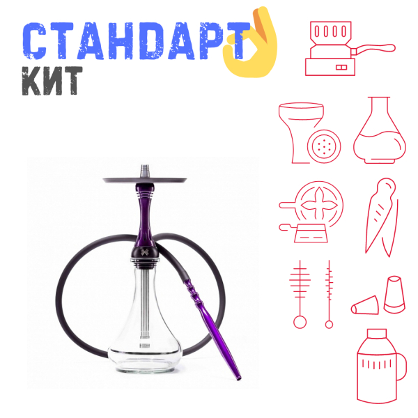 Набор с кальяном  Alpha Hookah X Purple СТАНДАРТ в Донецке