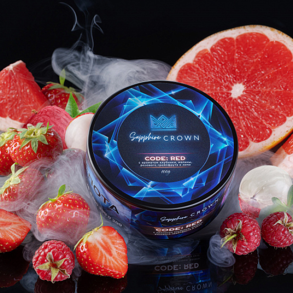 Табак Sapphire Crown Code red (Малина клубника) 100 гр в Донецке