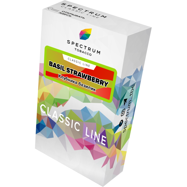 Табак Spectrum Classic current basil steawberry 40 грамм в Донецке