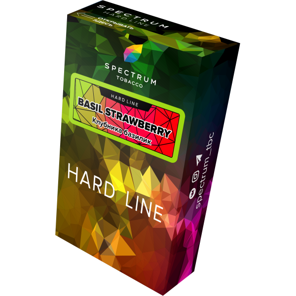 Табак Spectrum Hard basil strawberry 40 грамм в Донецке