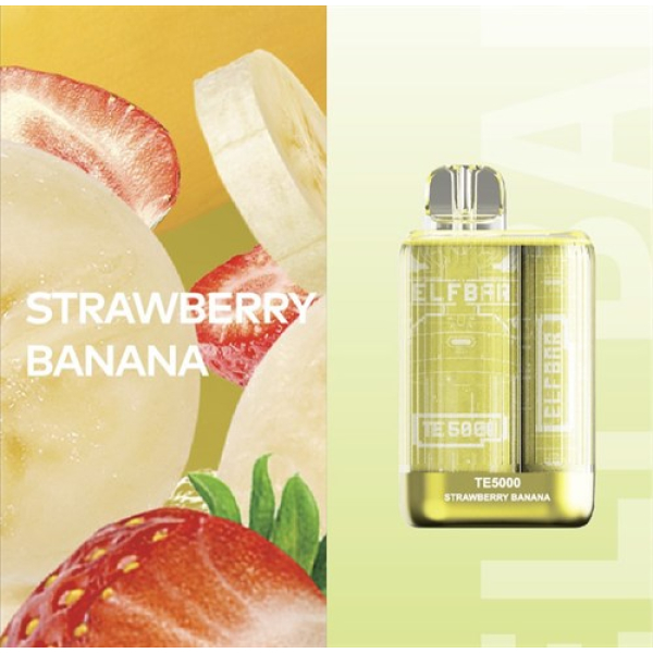 Elfbar TE5000 Strawberry Banana, 5000 тяг в Донецке