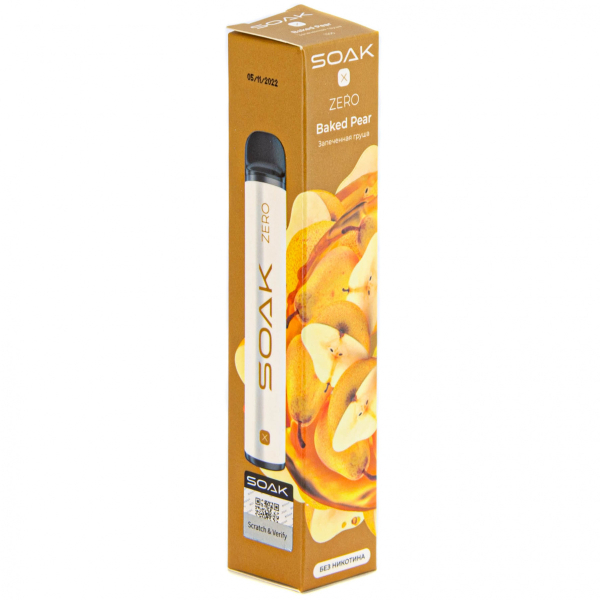SOAK X ZERO Baked pear 1500 затяжек (без никотина) в Донецке