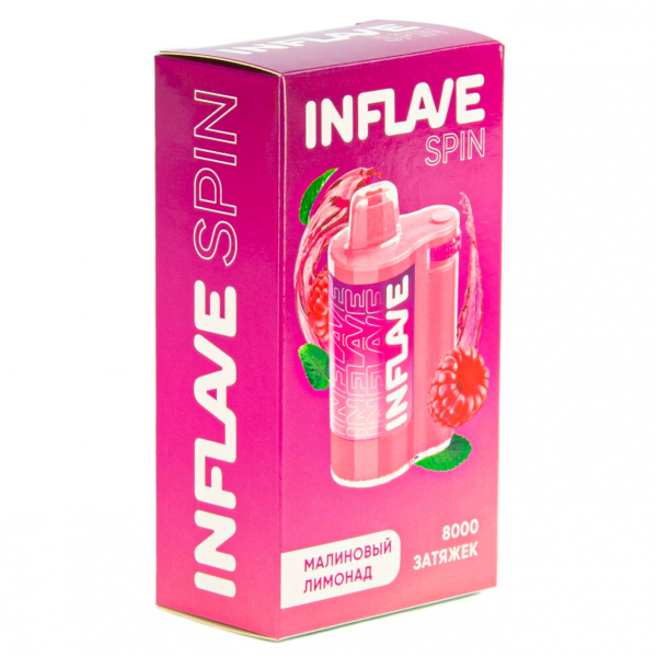 INFLAVE SPIN Малиновый лимонад (8000 затяжек) в Донецке
