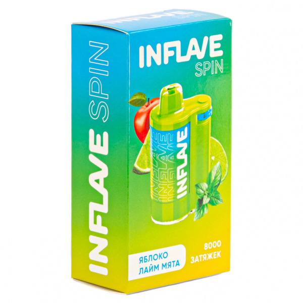 INFLAVE SPIN Яблоко лайм мята (8000 затяжек) в Донецке