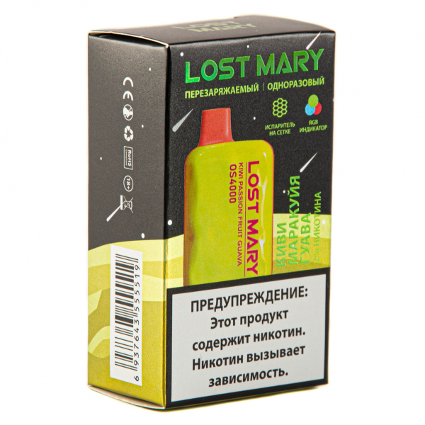 LOST MARY SPACE EDITION OS Kiwi Passion Fruit Guava 4000 затяжек 20 мг в Донецке