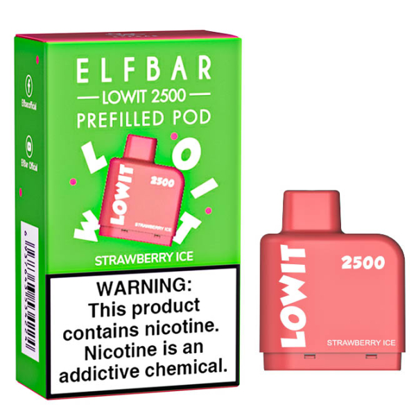Картридж Elf Bar Lowit 2500 20 мг, 6 мл (Strawberry Ice) в Донецке