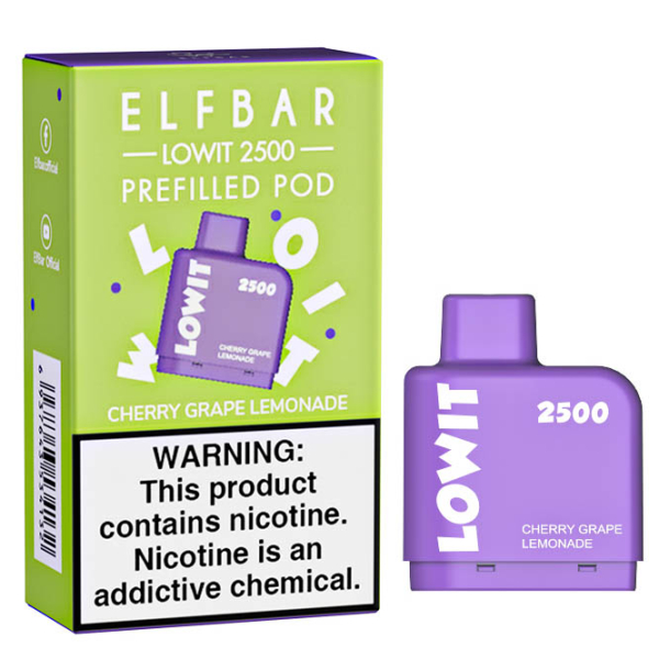 Картридж Elf Bar Lowit 2500 20 мг, 6 мл (Cherry Grape Lemonade) в Донецке