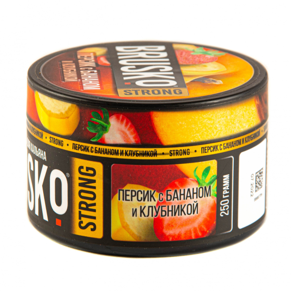 Смесь Brusko Strong персик с бананом и клубникой  250 гр в Донецке