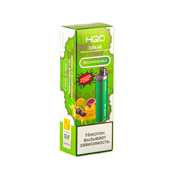 Hqd Cuvie Air Гранатовый Сок, Смородина И Лимон (4000 Затяжек) в Донецке