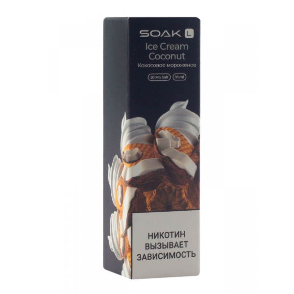 Жидкость Soak Ice Cream Coconut 10 Мл 2 Мг в Донецке