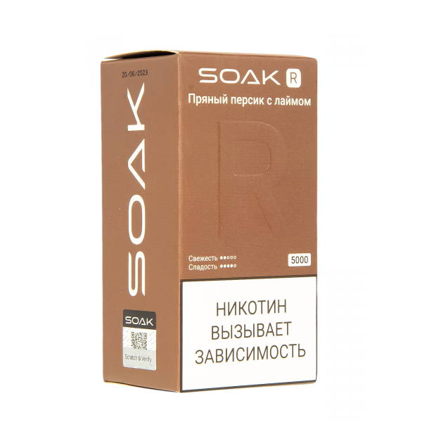 Soak R Пряный Персик С Лаймом 5000 Затяжек в Донецке
