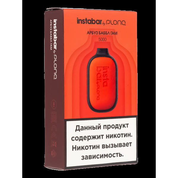 Plonq Instabar Арбуз Баббл Гам (5000 Затяжек) 20 Мг в Донецке
