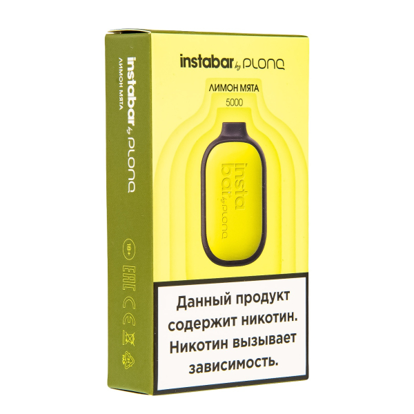 Plonq Instabar Лимон Мята (5000 Затяжек) 20 Мг в Донецке