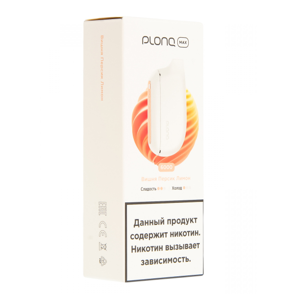 Plonq Max Вишня Персик Лимон (6000 Затяжек) 20 Мг в Донецке