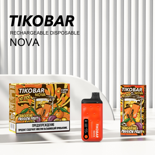 Электронка Tikobar Nova Мандарин Маракуйя 10000 Затяжек в Донецке