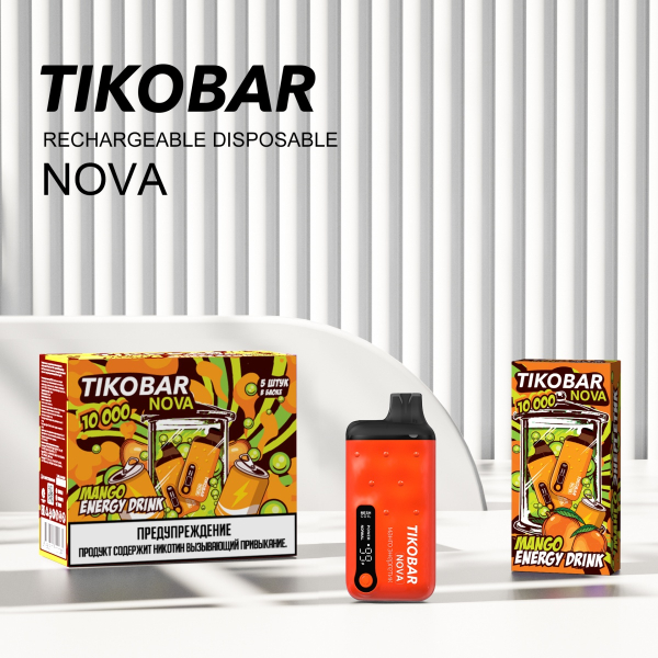 Электронка Tikobar Nova Манго Энергетик 10000 Затяжек в Донецке