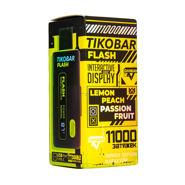 Электронка Tikobar Flash Лимон Персик Маракуйя 11000 Затяжек в Донецке
