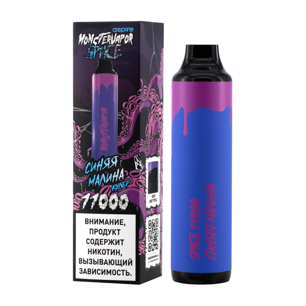 Электронка Monstervapor Space Синяя Малина (11000 Затяжек) в Донецке