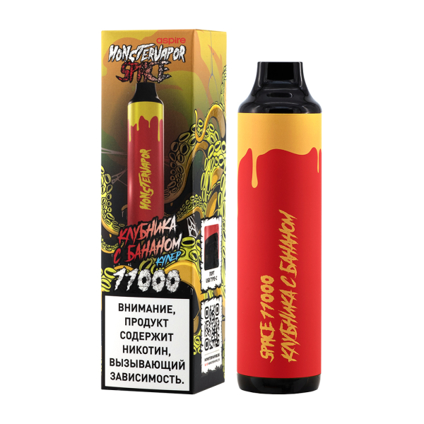 Электронка Monstervapor Space Клубника И Банан (11000 Затяжек) в Донецке