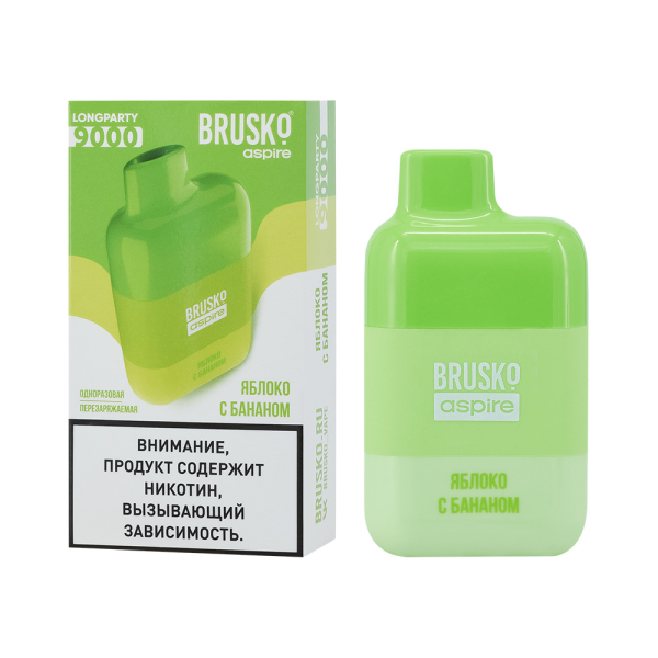 Электронка Brusko Longparty Яблоко И Банан (9000 Затяжек) в Донецке