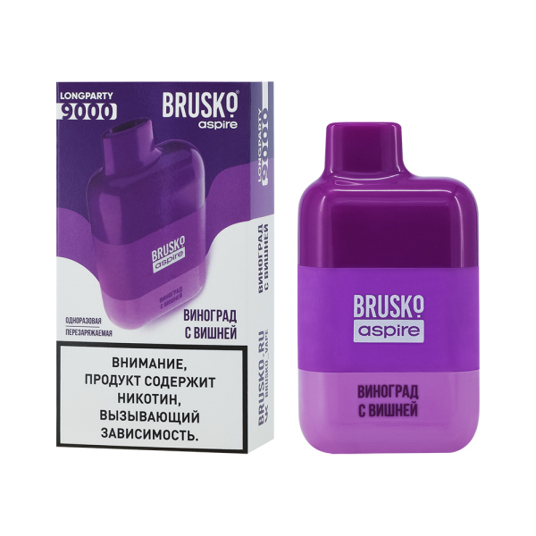 Электронка Brusko Longparty Виноград И Вишня (9000 Затяжек) в Донецке