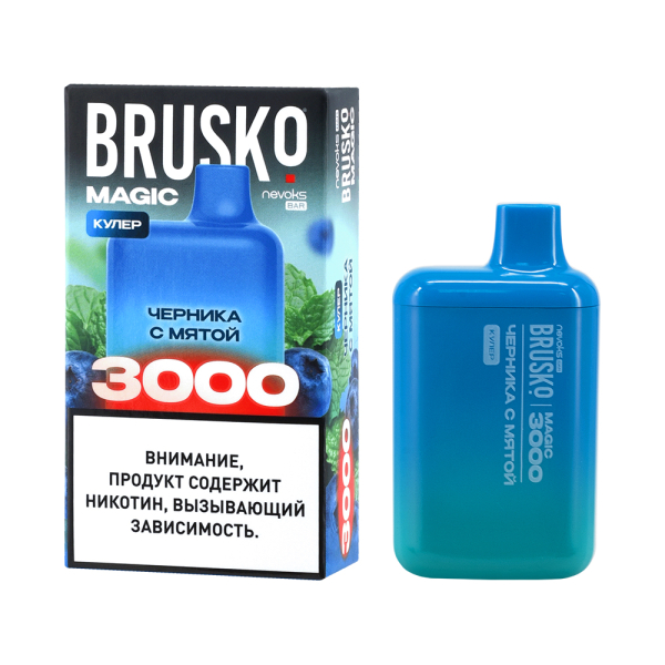 Электронка Brusko Magic Черника С Мятой (3000 Затяжек) в Донецке