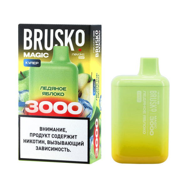 Электронка Brusko Magic Ледяное Яблоко (3000 Затяжек) в Донецке