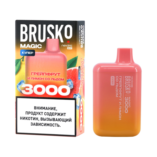 Электронка Brusko Magic Грейпфрут И Лимон Со Льдом (3000 Затяжек) в Донецке